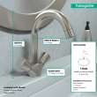 Hansgrohe Logis Single-Hole Faucet 150 With Swivel Spout And Pop-Up Drain, 1.2 Gpm In Brushed Nickel, 71222821