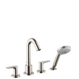 Hansgrohe Logis 4-Hole Roman Tub Set Trim With 1.8 Gpm Handshower In Brushed Nickel, 71513821