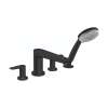 Hansgrohe Talis E 4-Hole Roman Tub Set Trim With 1.8 Gpm Handshower In Matte Black, 71744671