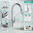 Hansgrohe Focus N Higharc Kitchen Faucet, 2-Spray Pull-Down, 1.75 Gpm In Chrome, 71800001