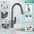 Hansgrohe Focus N Higharc Kitchen Faucet, 2-Spray Pull-Down, 1.75 Gpm In Brushed Black Chrome, 71800341