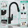Hansgrohe Focus N Higharc Kitchen Faucet, 2-Spray Pull-Down, 1.75 Gpm In Matte Black, 71800671