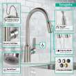 Hansgrohe Focus N Higharc Kitchen Faucet, 2-Spray Pull-Down, 1.75 Gpm In Stainless Steel Optic, 71800801