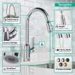 Hansgrohe Focus N Prep Kitchen Faucet, 2-Spray Pull-Down, 1.75 Gpm In Chrome, 71801001
