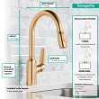 Hansgrohe Focus N Prep Kitchen Faucet, 2-Spray Pull-Down, 1.75 Gpm In Brushed Gold Optic, 71801251