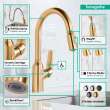 Hansgrohe Focus N Prep Kitchen Faucet, 2-Spray Pull-Down, 1.75 Gpm In Brushed Gold Optic, 71801251