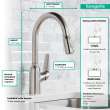 Hansgrohe Focus N Prep Kitchen Faucet, 2-Spray Pull-Down, 1.75 Gpm In Stainless Steel Optic, 71801801