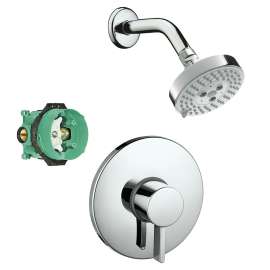 KS04233-27457PC Raindance S 120 Air 3-Jet Showerhead Kit with PBV Trim and Rough-in in Chrome