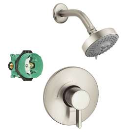 Raindance S 120 3-Jet Showerhead Kit With PBV Trim And Rough-In