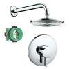 KS04233-27474PC Raindance Downpour Air 10-in Showerhead Kit with PBV Trim and Rough-in in Chrome