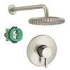 KS04233-27474BN Raindance Downpour Air 10-in Showerhead Kit with PBV Trim and Rough-in in Brushed Nickel