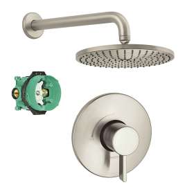 Raindance Downpour Air 10-In Showerhead Kit With PBV Trim And Rough-In