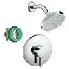 KS04233-27486PC Raindance S 150 Air 1-Jet Showerhead Kit with PBV Trim and Rough-in in Chrome