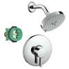KS04233-27495PC Raindance S 150 Air 3-Jet Showerhead Kit with PBV Trim and Rough-in in Chrome