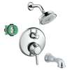 KST15753-04070-88PC Croma C 100 Showerhead Kit with Tub Spout Thermostatic Trim with Diverter and Rough-in in Chrome