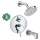 KST04231-04342-13PC Raindance S 150 1-Jet Showerhead 2.0GPM Kit with Tub Spout Thermostatic Trim with Diverter and Rough-in in Chrome