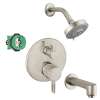 KST04231-04340-13BN Raindance S 100 3-Jet Showerhead 2.0GPM Kit with Tub Spout Thermostatic Trim with Diverter and Rough-in in Brushed Nickel