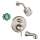 KST15753-28496-88BN Clubmaster Showerhead Kit with Tub Spout Thermostatic Trim with Diverter and Rough-in in Brushed Nickel