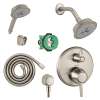 KSH15753-04070-72BN Croma C 100 Showerhead Kit with Handshower Thermostatic Trim with Diverter and Rough-in in Brushed Nickel