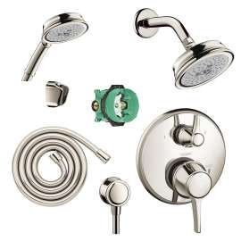 KSH15753-04070-72PN Croma C 100 Showerhead Kit with Handshower Thermostatic Trim with Diverter and Rough-in in Polished Nickel