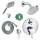 KSH04231-04342-14PC Raindance S 150 1-Jet Showerhead Kit with Handshower Thermostatic Trim with Diverter and Rough-in in Chrome