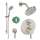 KSH04231-04342-66BN Raindance S 150 1-Jet Showerhead Kit with Handshower Wallbar Thermostatic Trim with Diverter and Rough-in in Brushed Nickel