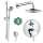 KSH04231-27474-66PC Raindance Downpour Air Showerhead Kit with Handshower Wallbar Thermostatic Trim with Diverter and Rough-in in Chrome