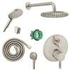 KSH04231-27474-31BN Raindance Downpour Air Showerhead Kit with Handshower Thermostatic Trim with Diverter and Rough-in in Brushed Nickel