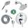 KSH04231-27486-14PC Raindance S 150 Air 1-Jet Showerhead Kit with Handshower Thermostatic Trim with Diverter and Rough-in in Chrome