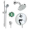 KSH04231-27486-66PC Raindance S 150 Air 1-Jet Showerhead Kit with Handshower Wallbar Thermostatic Trim with Diverter and Rough-in in Chrome