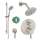 KSH04231-27495-66BN Raindance S 150 Air 3-Jet Showerhead Kit with Handshower Wallbar Thermostatic Trim with Diverter and Rough-in in Brushed Nickel