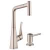 KK04508-04539SO Metris HighArc Prep Kitchen Faucet with Soap Dispenser in Steel Optic