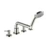Hansgrohe Talis S 4-Hole Roman Tub Set Trim With 1.8 Gpm Handshower In Brushed Nickel, 72414821