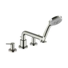 Hansgrohe Talis S 4-Hole Roman Tub Set Trim With 1.8 Gpm Handshower In Brushed Nickel, 72414821