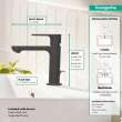 Hansgrohe Rebris S Single-Hole Faucet 110 With Pop-Up Drain, 1.2 Gpm In Matte Black, 72517671