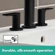 Hansgrohe Rebris E Widespread Faucet 110 With Pop-Up Drain, 1.2 Gpm In Matte Black, 72532671