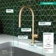 Hansgrohe Talis N Higharc Kitchen Faucet, O-Style, 2-Spray Pull-Down, With Sbox,1.75 Gpm In Brushed Gold Optic, 72801251