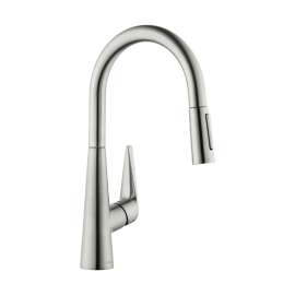 Hansgrohe Talis S Higharc Kitchen Faucet, 2-Spray Pull-Down, 1.75 Gpm In Stainless Steel Optic, 72813801