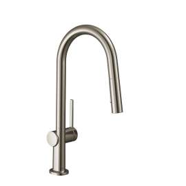 Hansgrohe Talis N Higharc Kitchen Faucet, A-Style 2-Spray Pull-Down, 1.75 Gpm In Stainless Steel Optic, 72846801