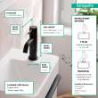 Hansgrohe Tecturis S Single-Hole Faucet 80 With Pop-Up Drain, 1.2 Gpm In Matte Black, 73302671