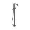 Hansgrohe Tecturis S Freestanding Tub Filler With 1.75 Gpm Handshower In Brushed Black Chrome, 73440341
