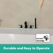Hansgrohe Tecturis S 4-Hole Roman Tub Set Trim With 1.75 Handshower In Matte Black, 73442671