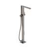 Hansgrohe Tecturis E Freestanding Tub Filler With 1.75 Gpm Handshower In Brushed Black Chrome, 73445341