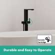 Hansgrohe Tecturis E Freestanding Tub Filler With 1.75 Gpm Handshower In Matte Black, 73445671