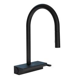 Hansgrohe Aquno Select Higharc Kitchen Faucet, 3-Spray Pull-Down With Sbox, 1.75 Gpm In Matte Black, 73831671
