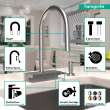 Hansgrohe Aquno Select Higharc Kitchen Faucet, 3-Spray Pull-Down With Sbox, 1.75 Gpm In Stainless Steel Optic, 73831801