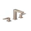 Hansgrohe Metropol Widespread Faucet 110 With Loop Handles And Pop-Up Drain, 1.2 Gpm In Brushed Nickel, 74516821