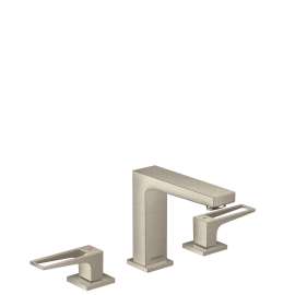 Hansgrohe Metropol Widespread Faucet 110 With Loop Handles And Pop-Up Drain, 0.5 Gpm In Brushed Nickel, 74527821