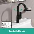 Hansgrohe Vivenis Single-Hole Faucet 210 With Swivel Spout And Pop-Up Drain, 1.2 Gpm In Matte Black, 75030671