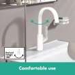Hansgrohe Vivenis Single-Hole Faucet 210 With Swivel Spout And Pop-Up Drain, 1.2 Gpm In Matte White, 75030701